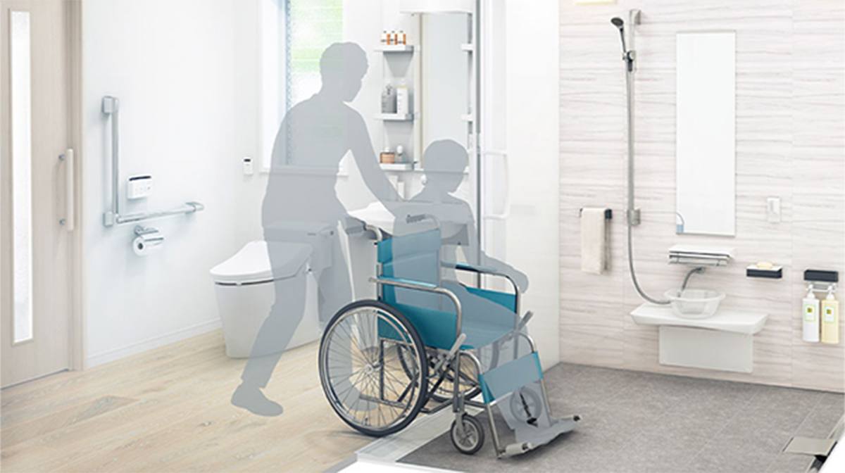 也適用於寬敞的大尺寸，方便輪椅出入